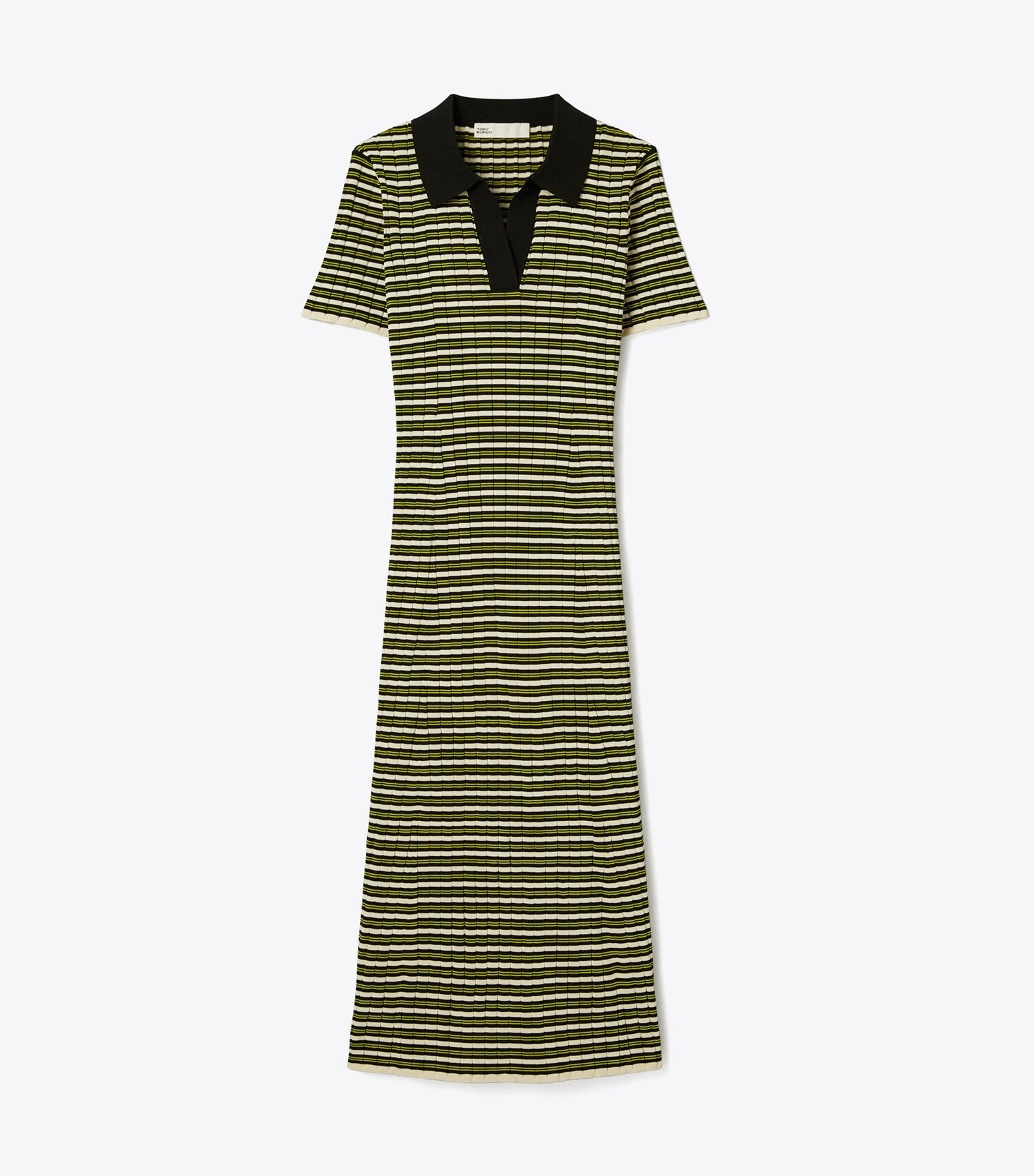 Stripe Knit Polo Dress