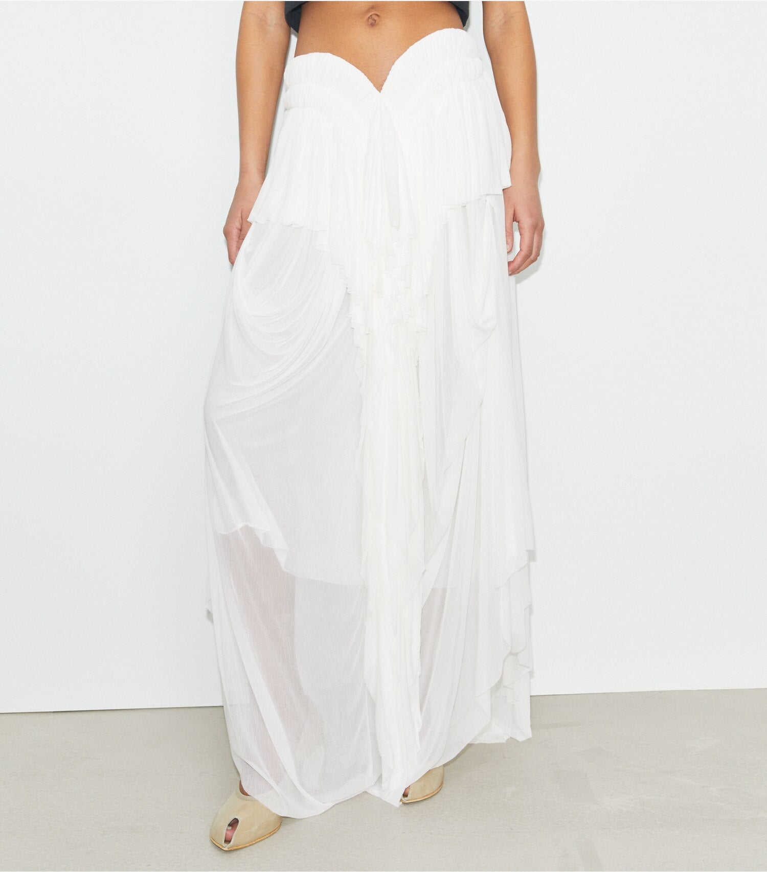 Draped Jersey Skirt
