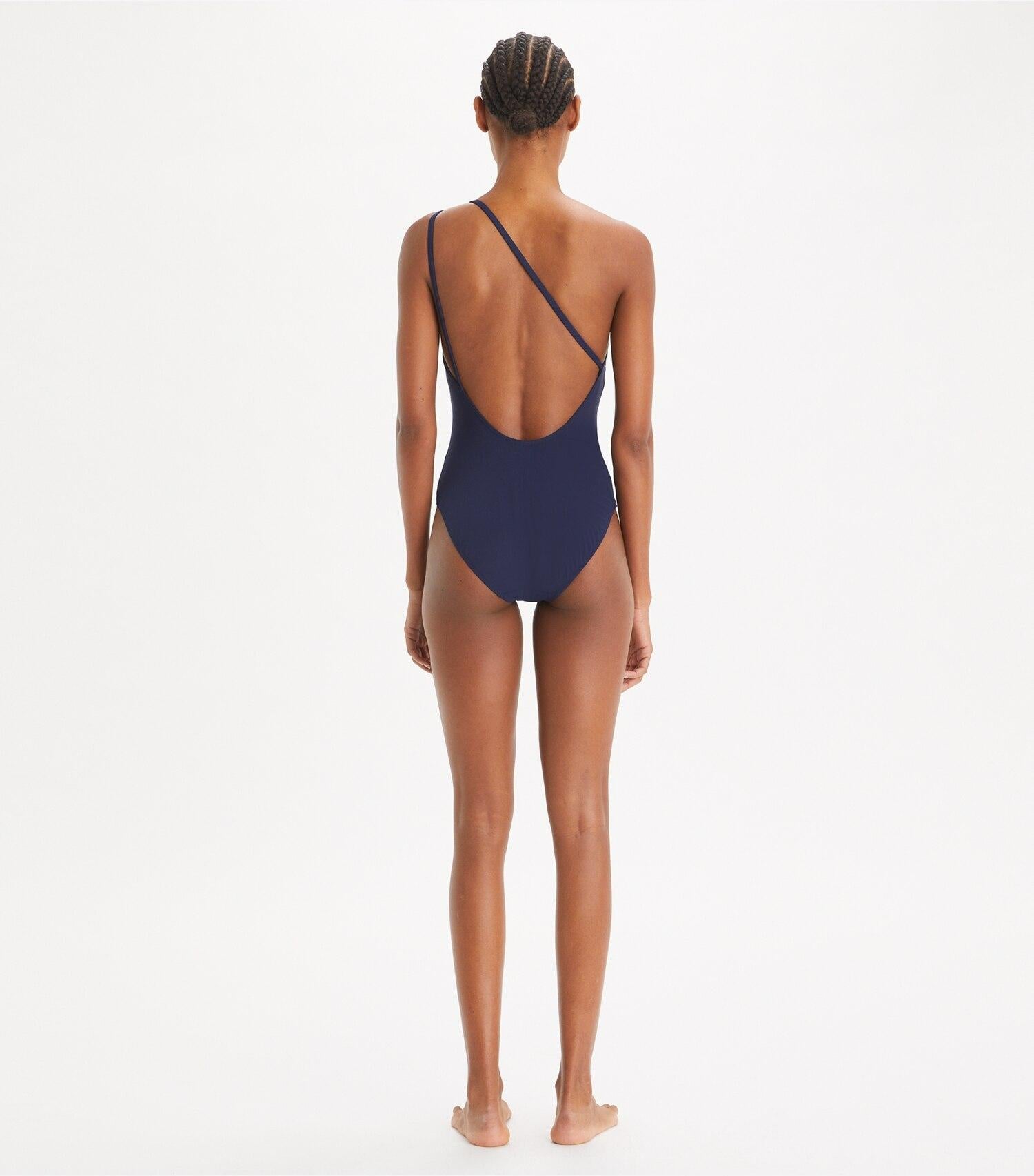 One-Shoulder Clip Swimsuit