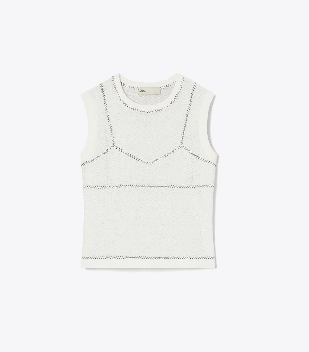 Cotton And Nylon Mesh Top