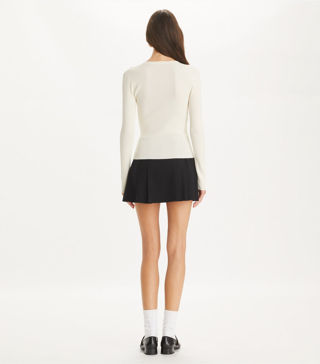 Ribbed Viscose Henley