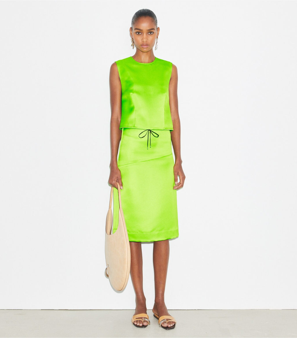 Deconstructed Satin Skirt
