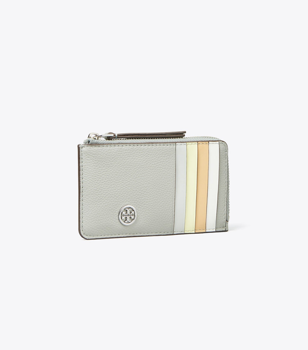 Robinson Pebbled Top-Zip Card Case