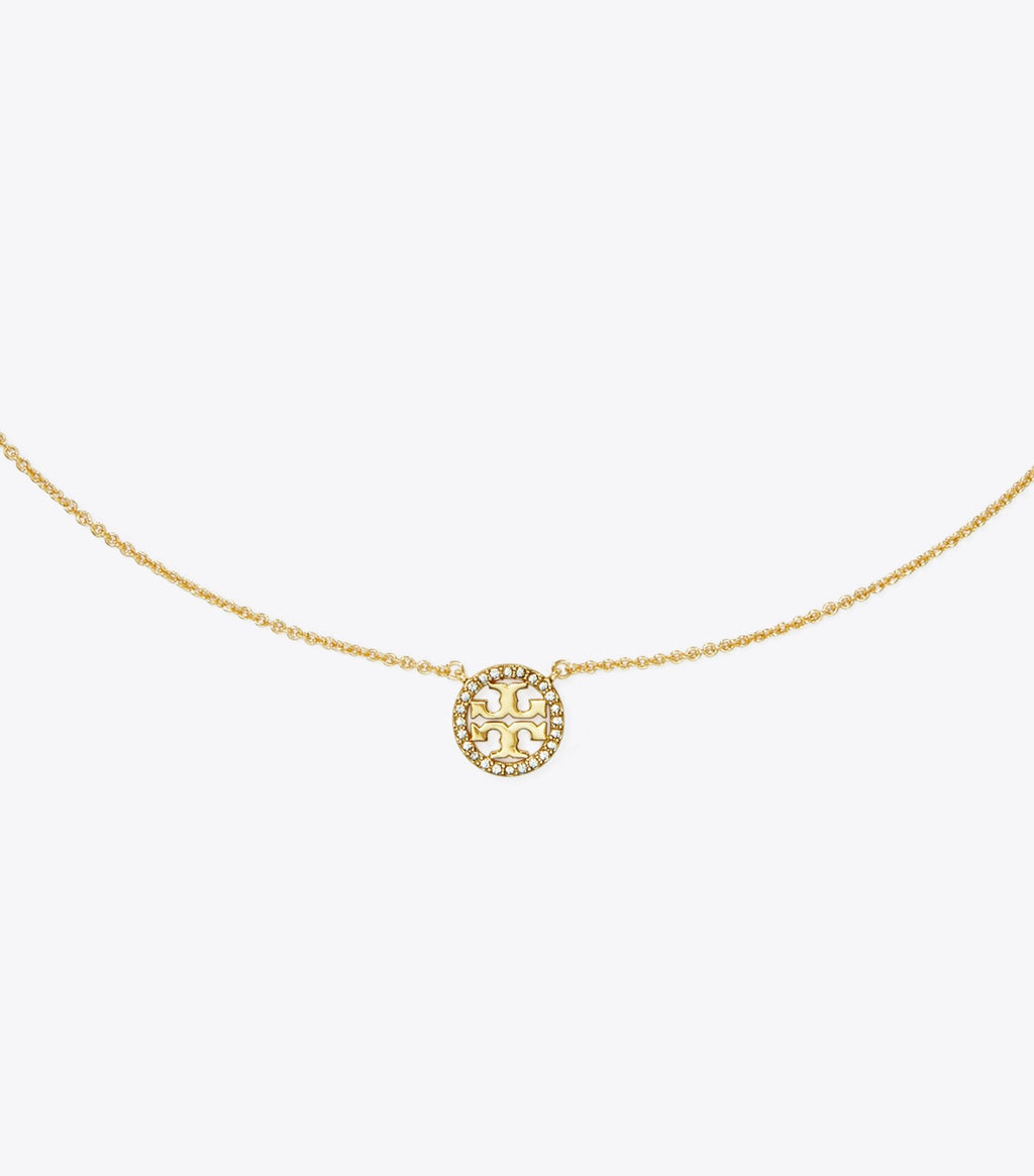 Miller Pavé Logo Delicate Necklace