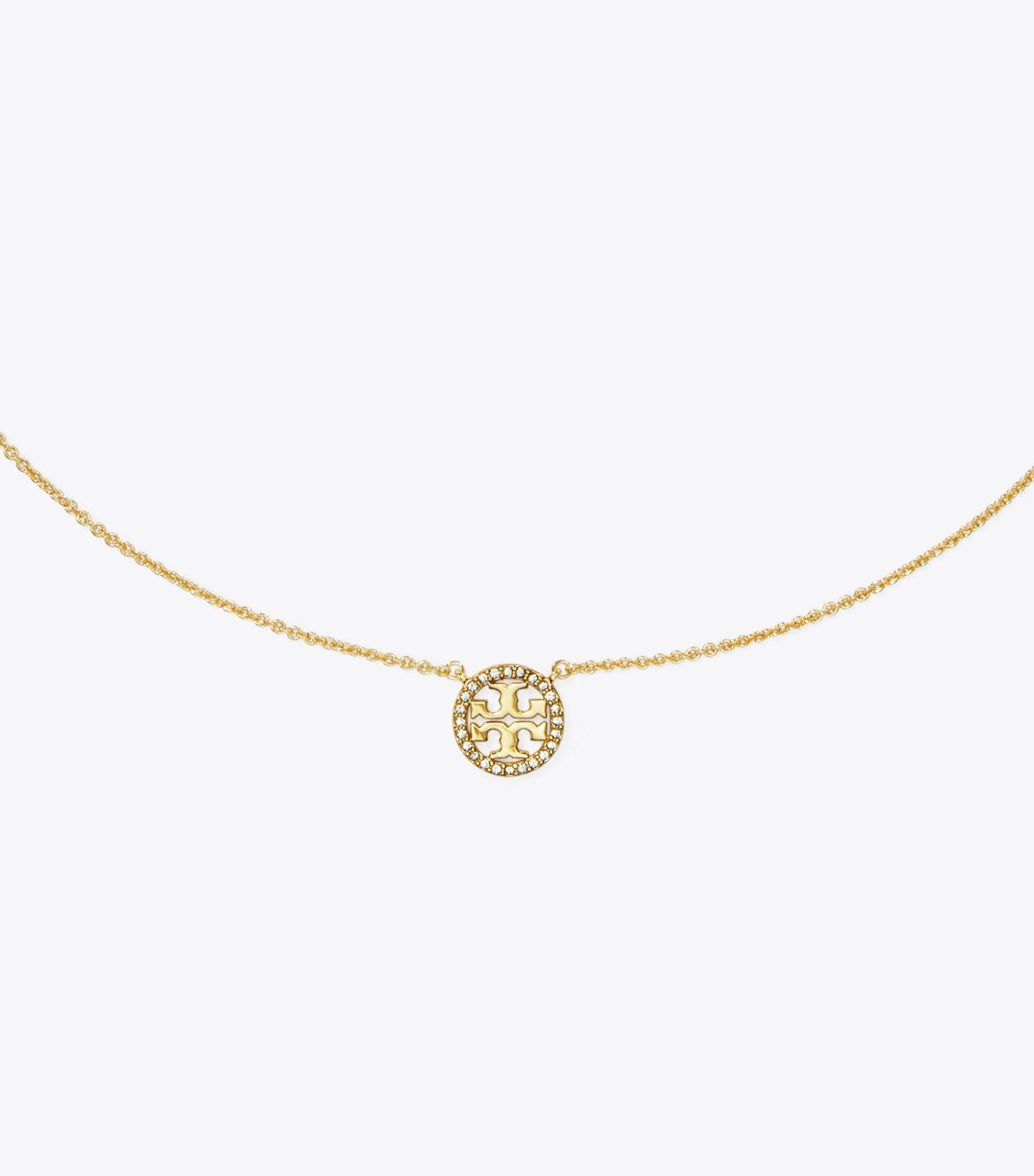 Miller Pavé Logo Delicate Necklace