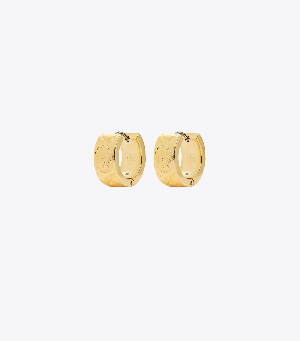 T Monogram Small Hoop Earring