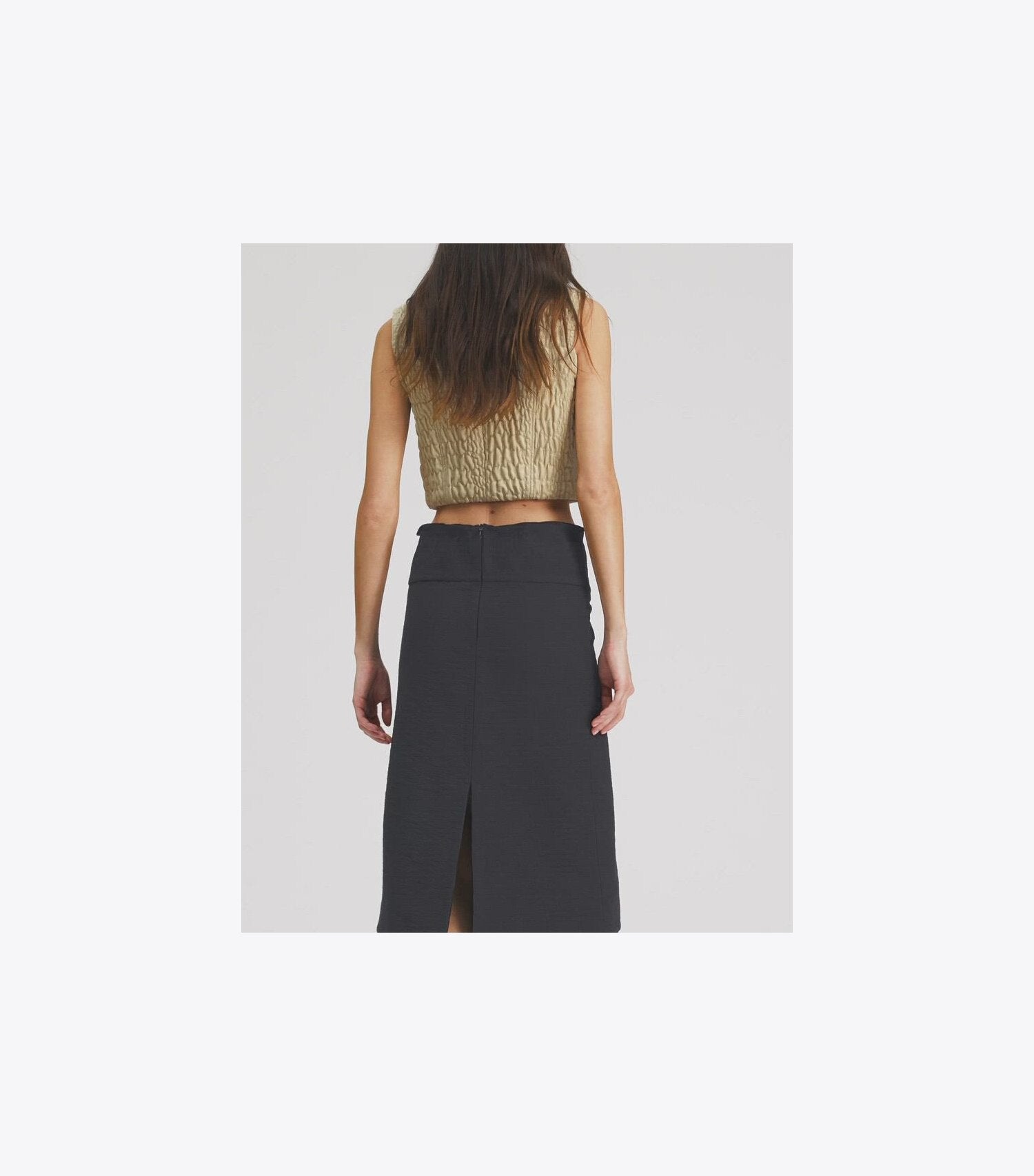Cropped Wool Silk Top