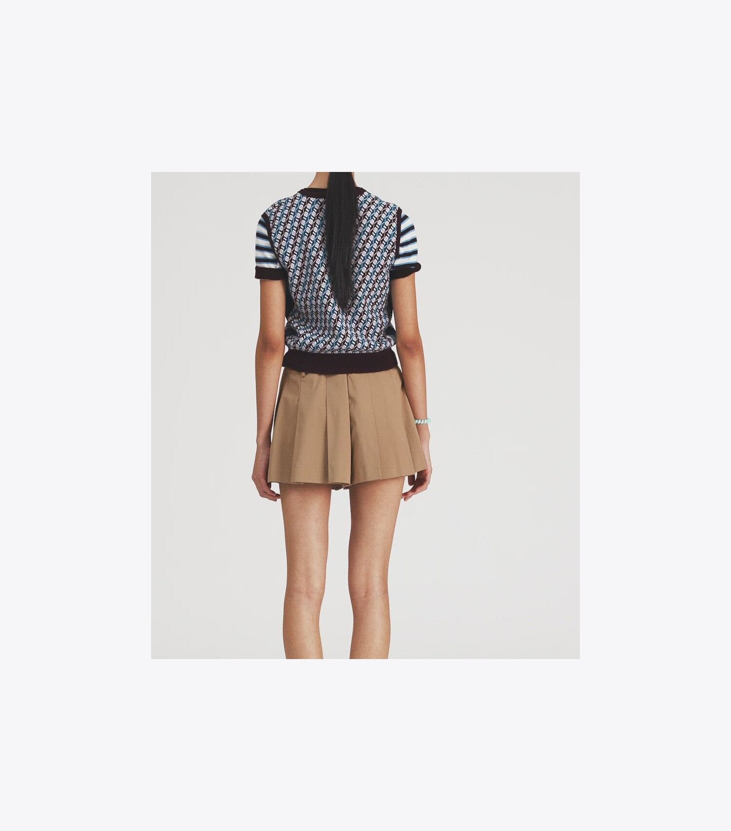 Micro Twill Pleated Short