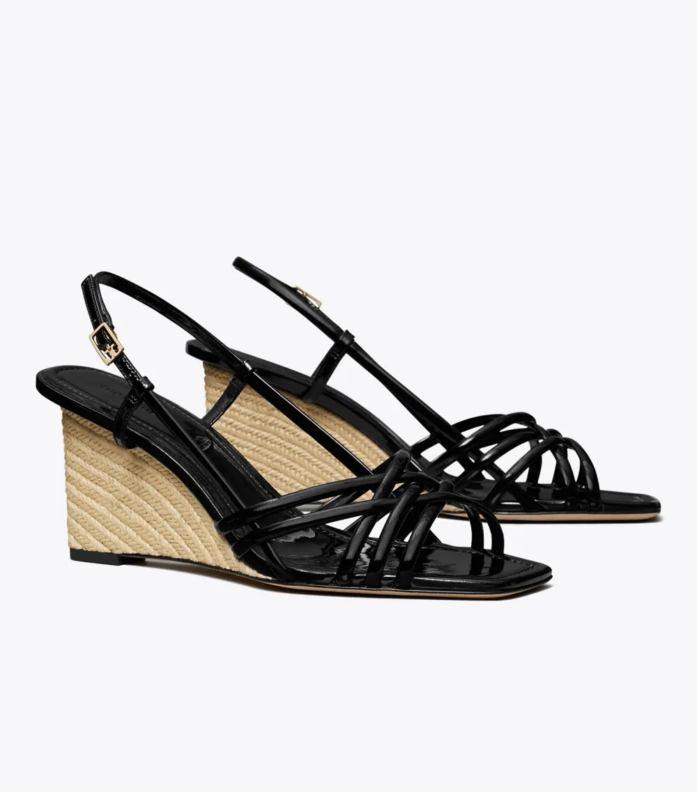 Multi-Strap Espadrille Wedge