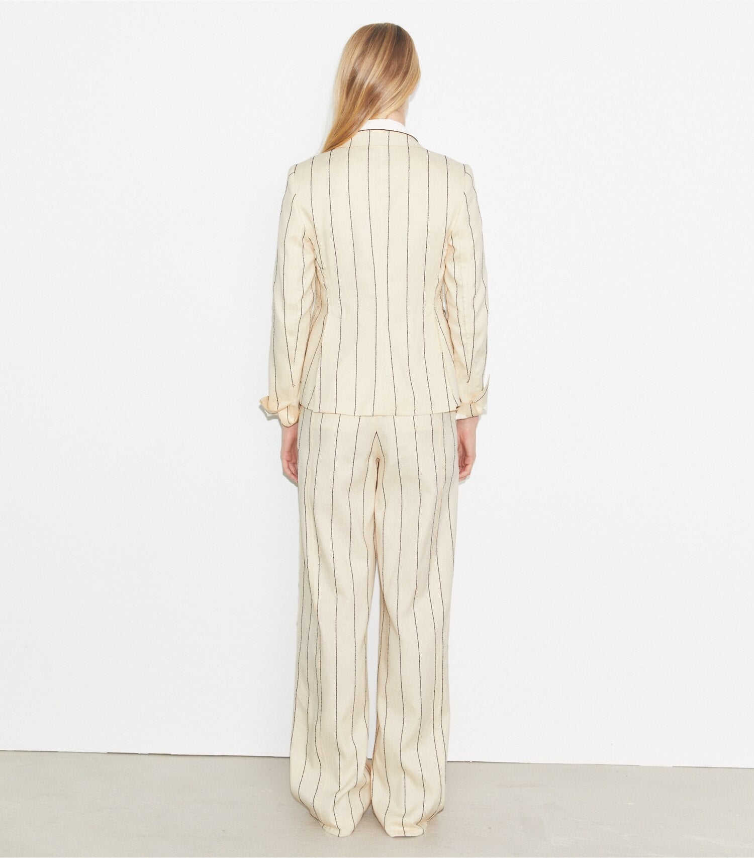Striped Cotton Wide-Leg Pant