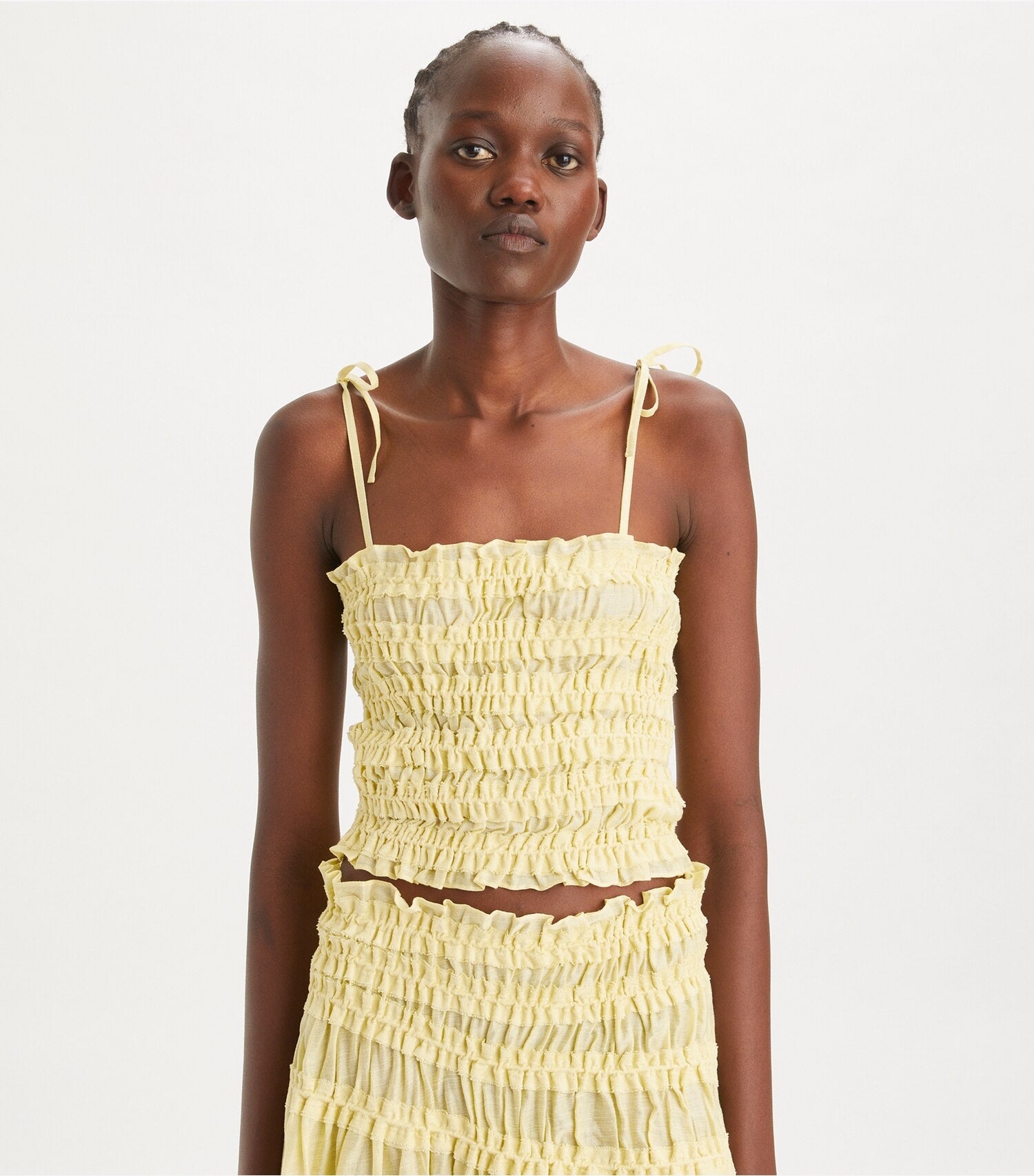 Smocked Viscose Top