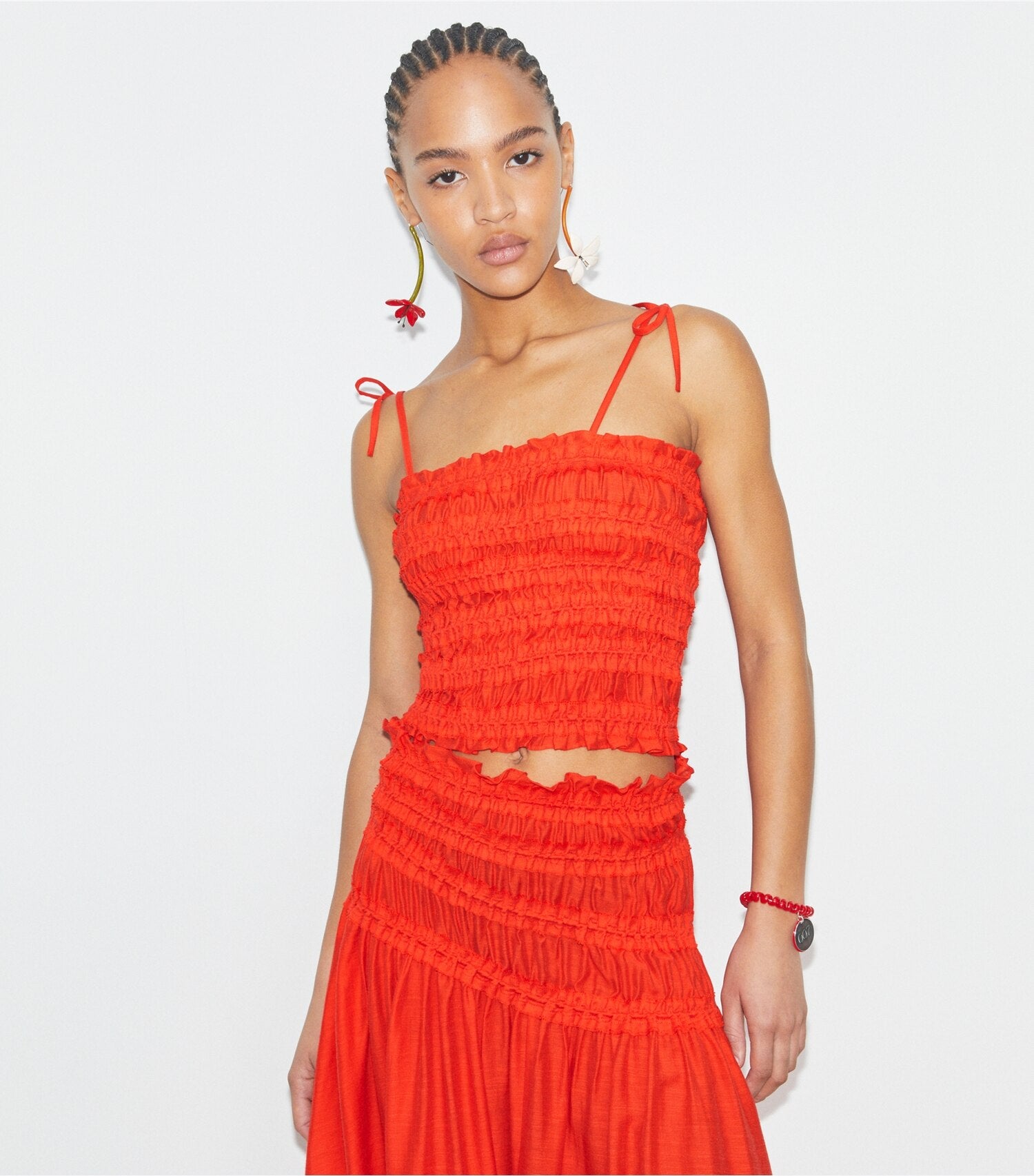 Smocked Viscose Top