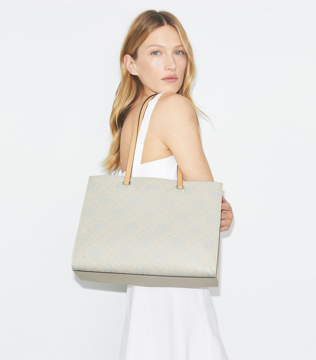 T Monogram Pebble Tote