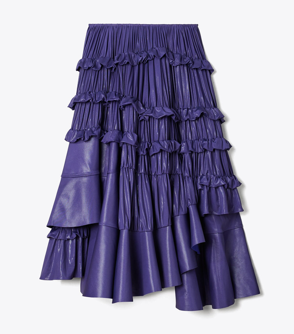 Liquid Jersey Ruffle Skirt