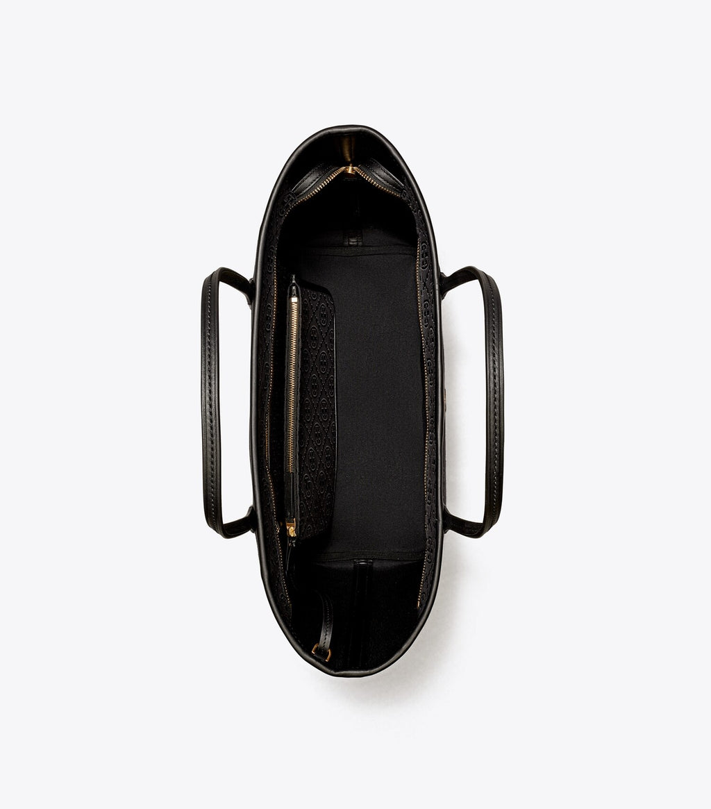 T Monogram Zip Tote