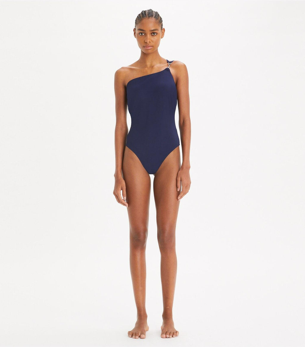 One-Shoulder Clip Swimsuit