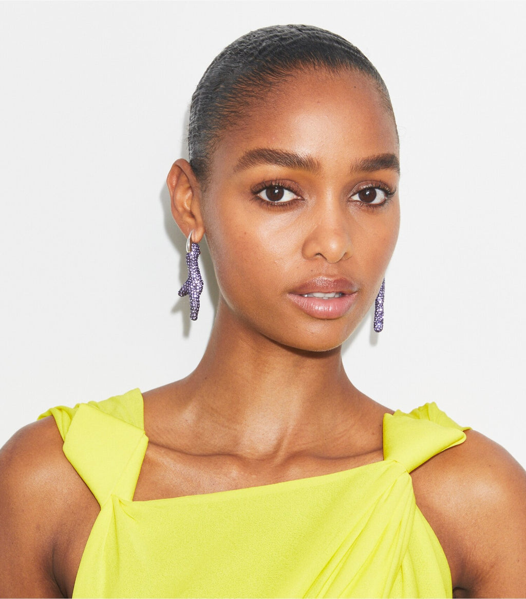 Coral Hoop Earrings