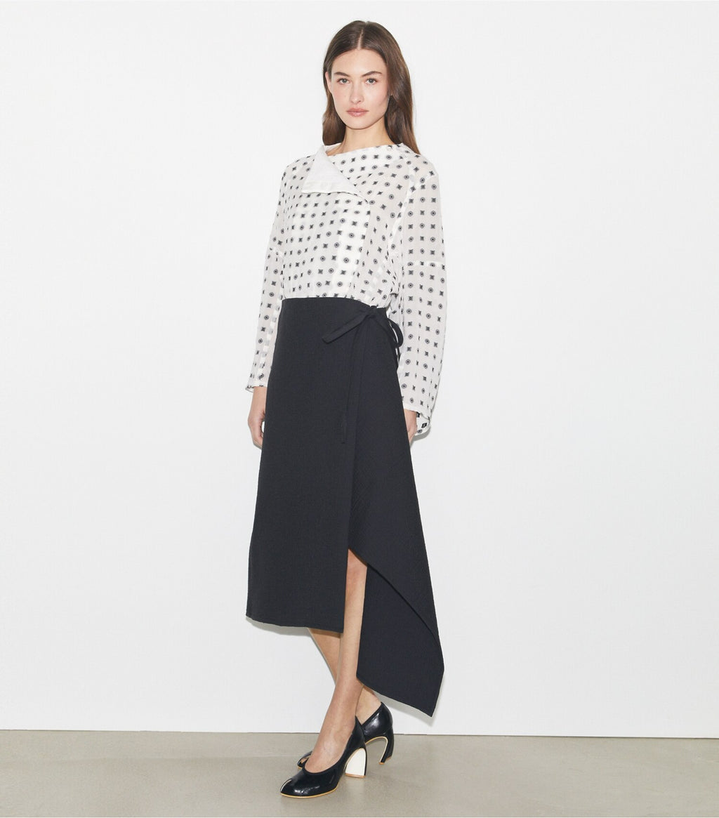 Jacquard Wrap Top