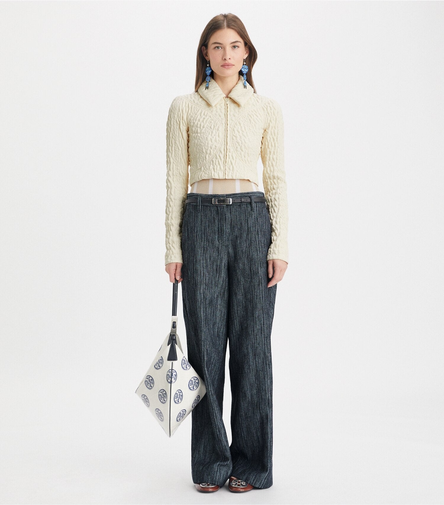 Cropped Wool and Silk Jacket