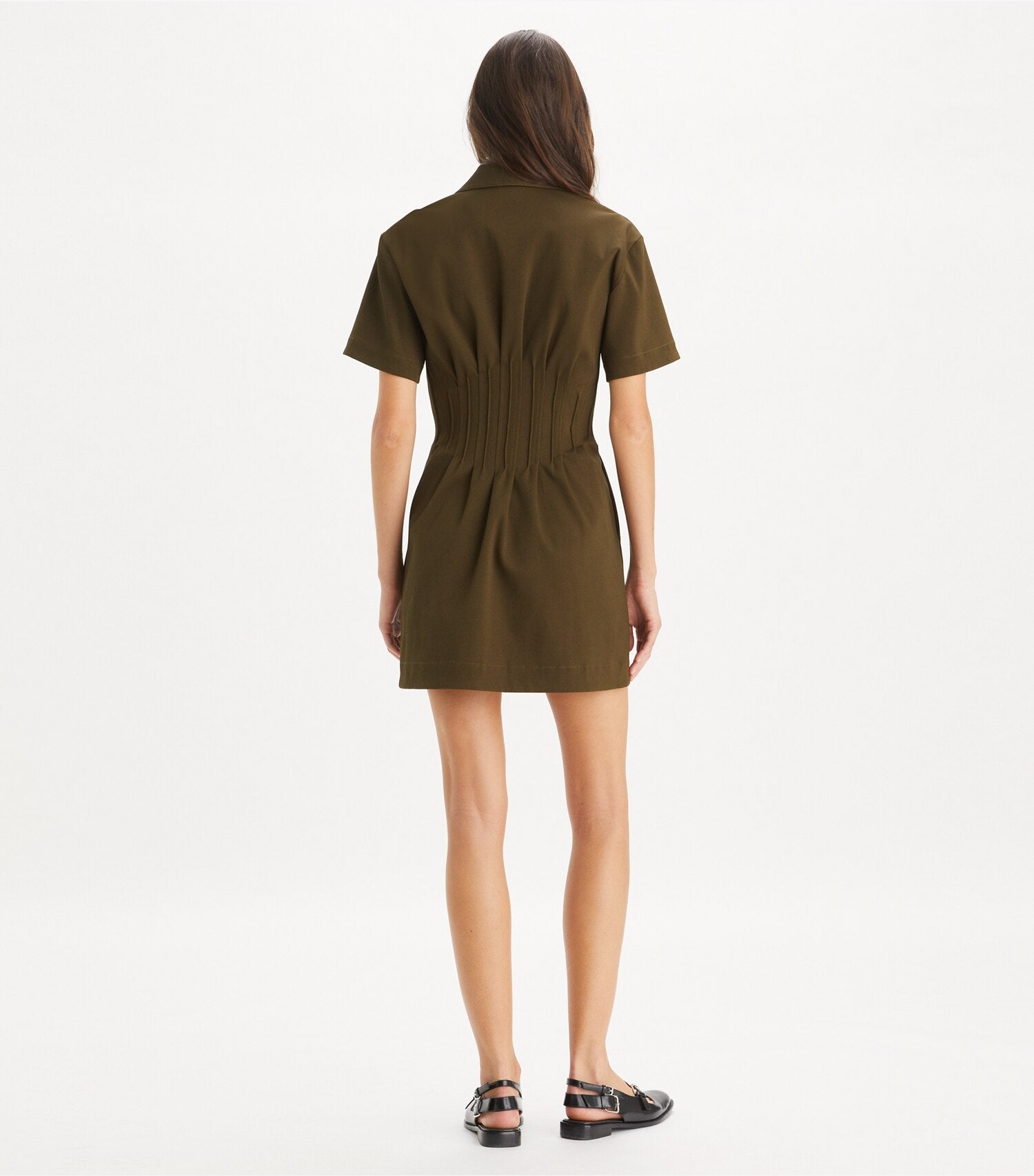 Zip-Front Viscose Dress