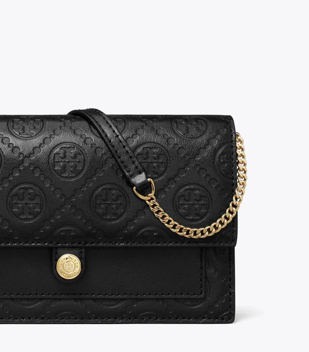T Monogram Leather Crossbody
