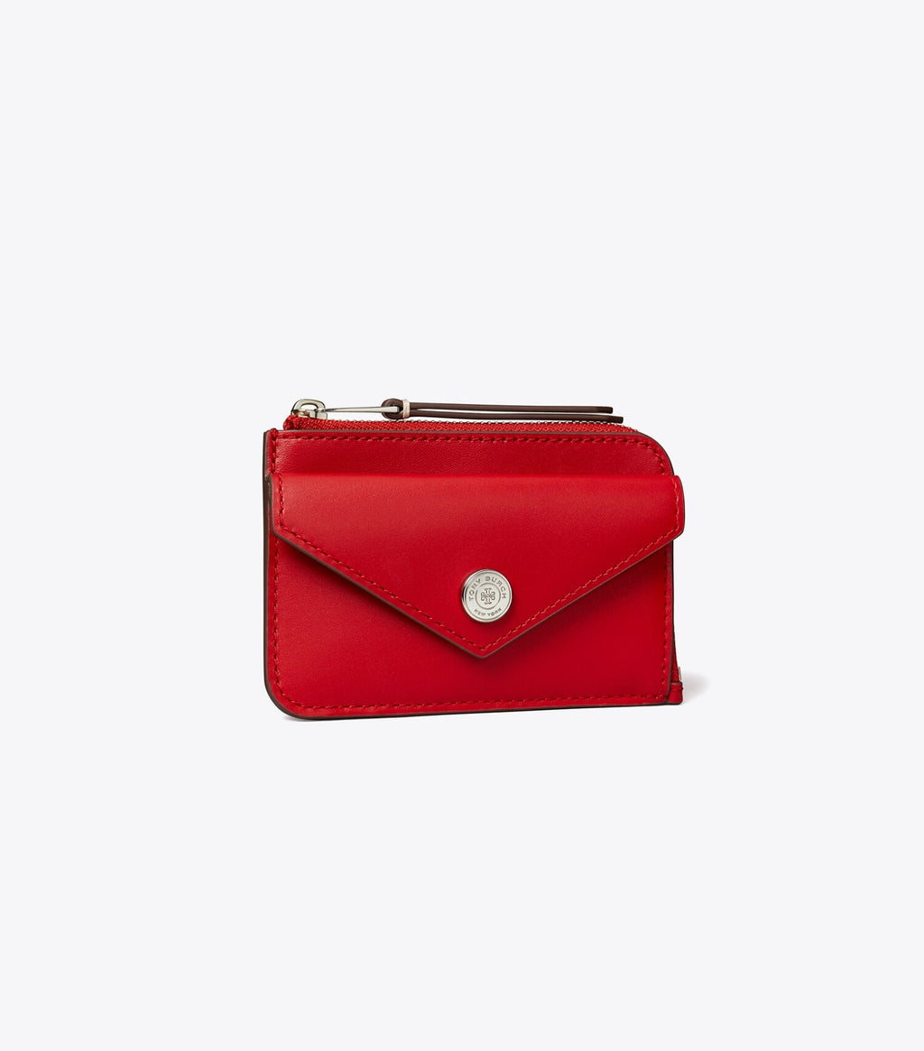 Leather Envelope Zip Card Case