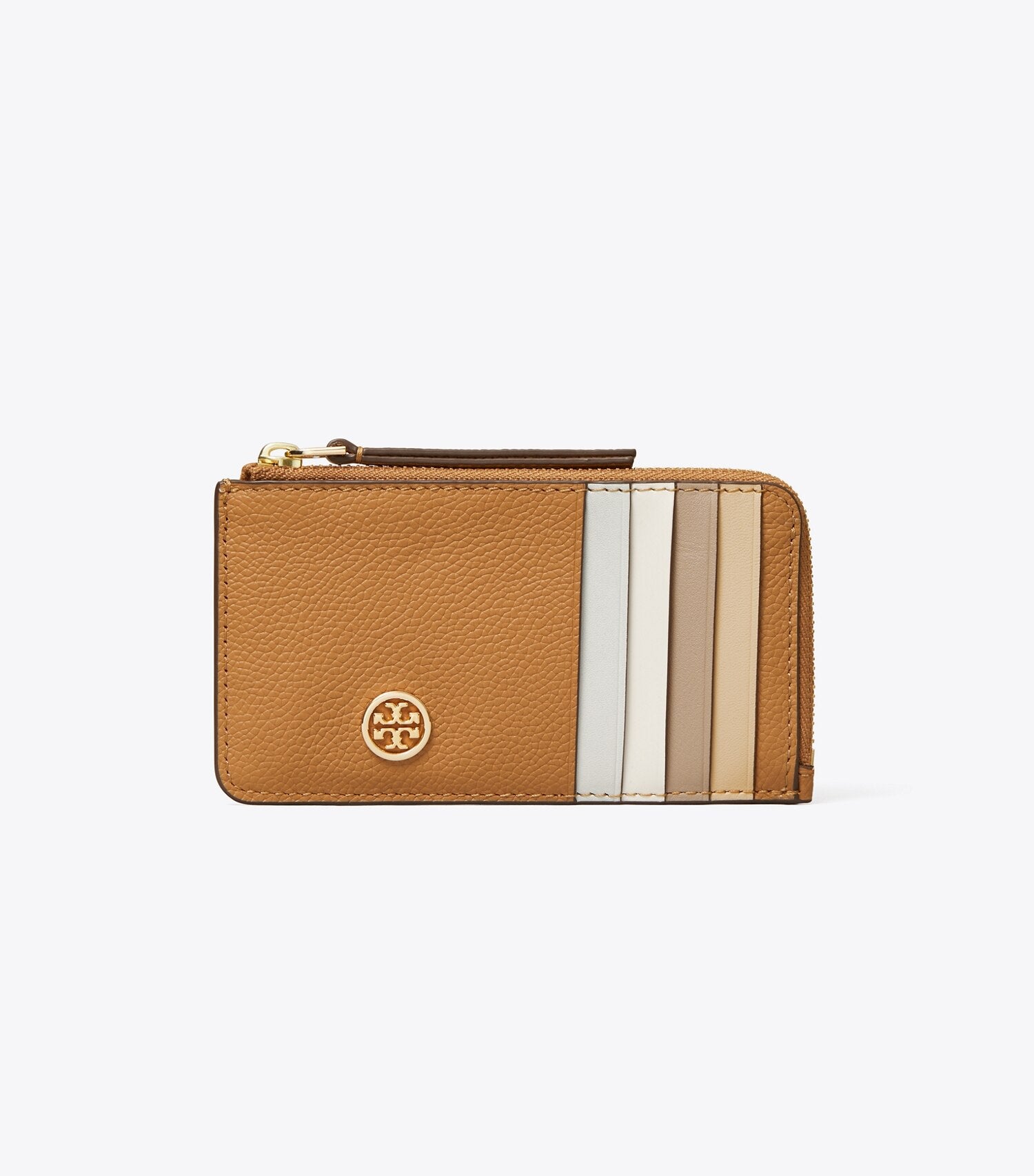 Robinson Pebbled Top-Zip Card Case