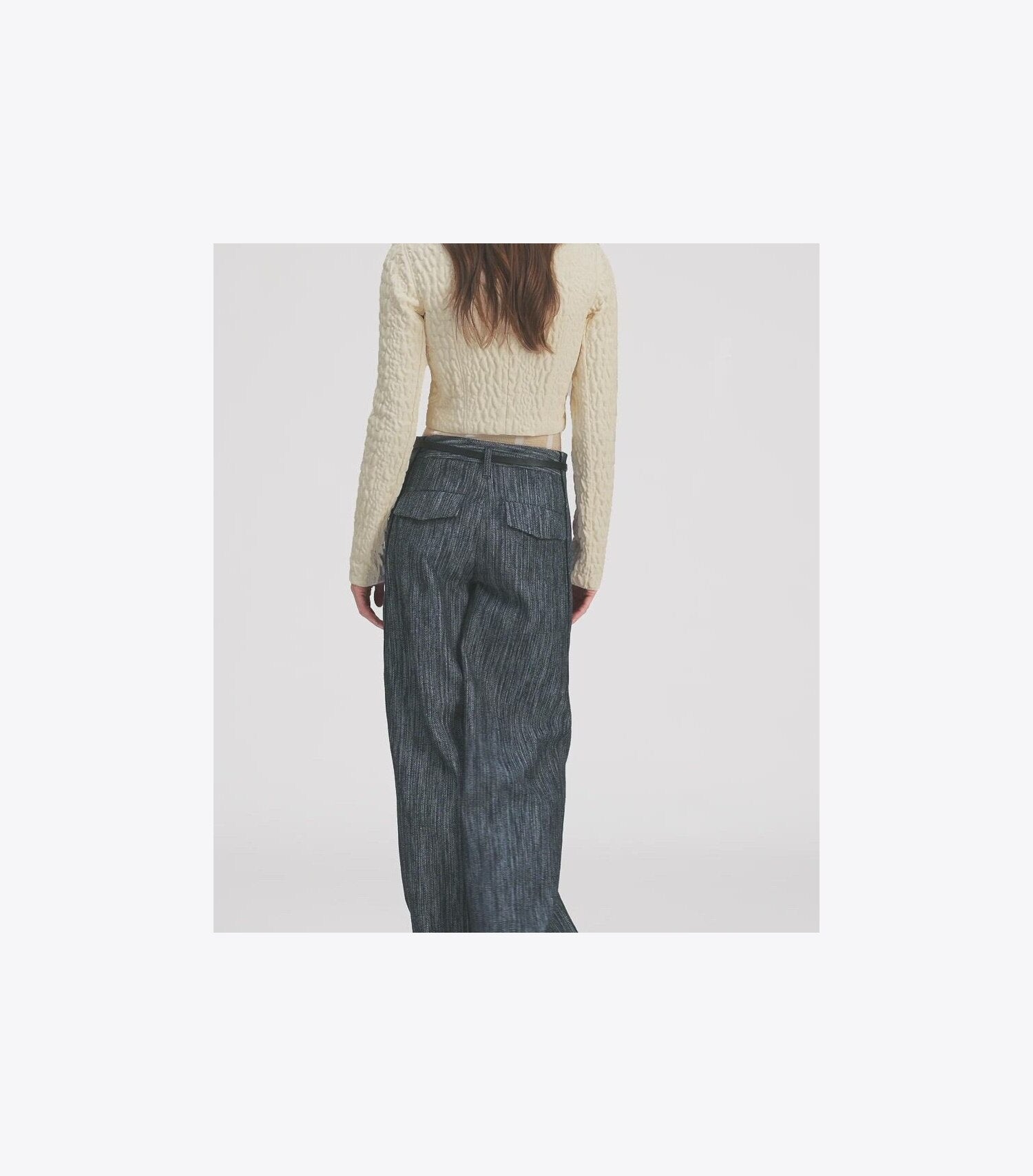 Cropped Wool and Silk Jacket
