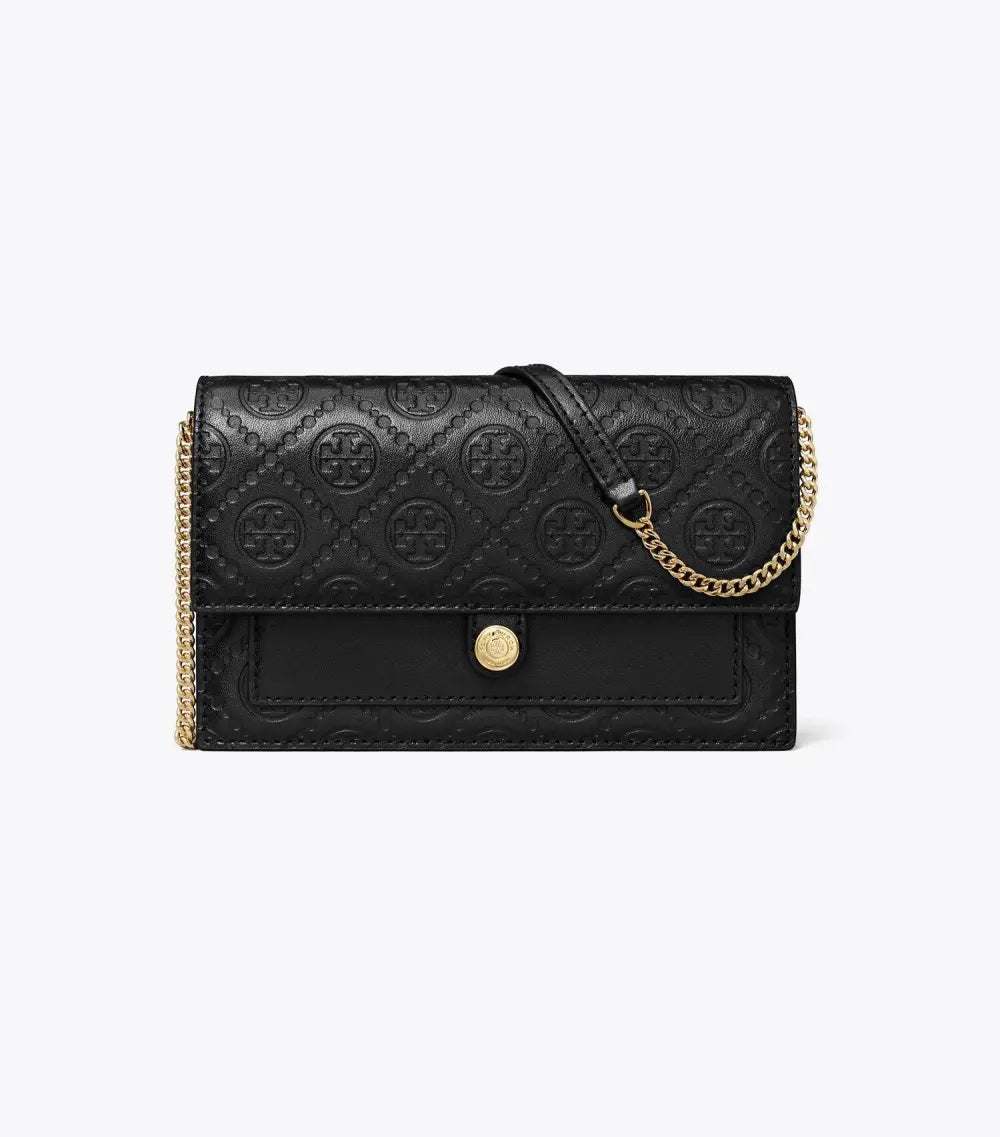 T Monogram Leather Crossbody