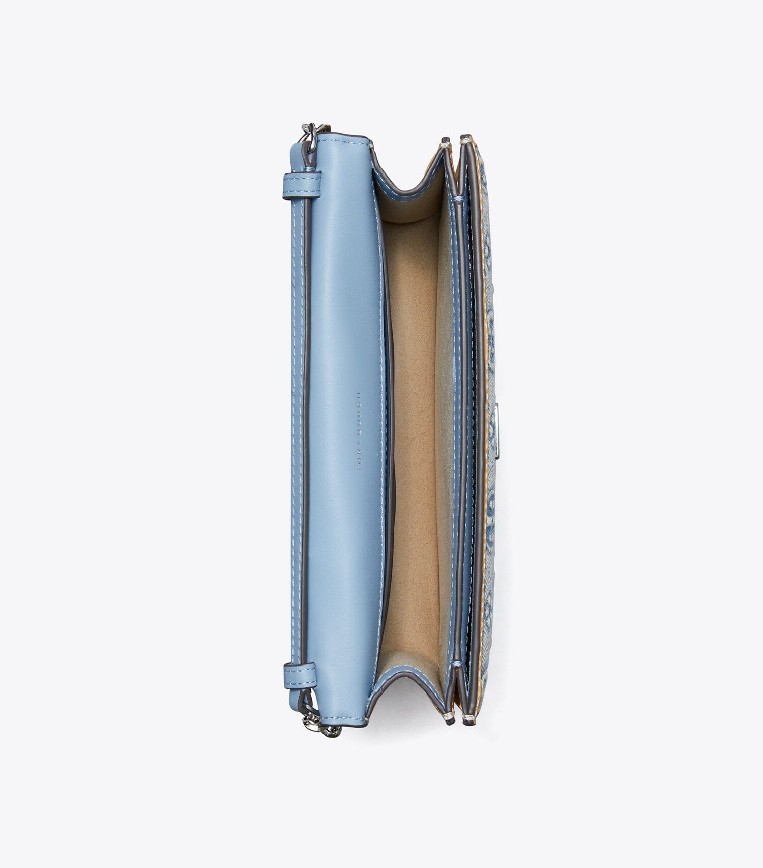 T Monogram Denim Envelope Crossbody