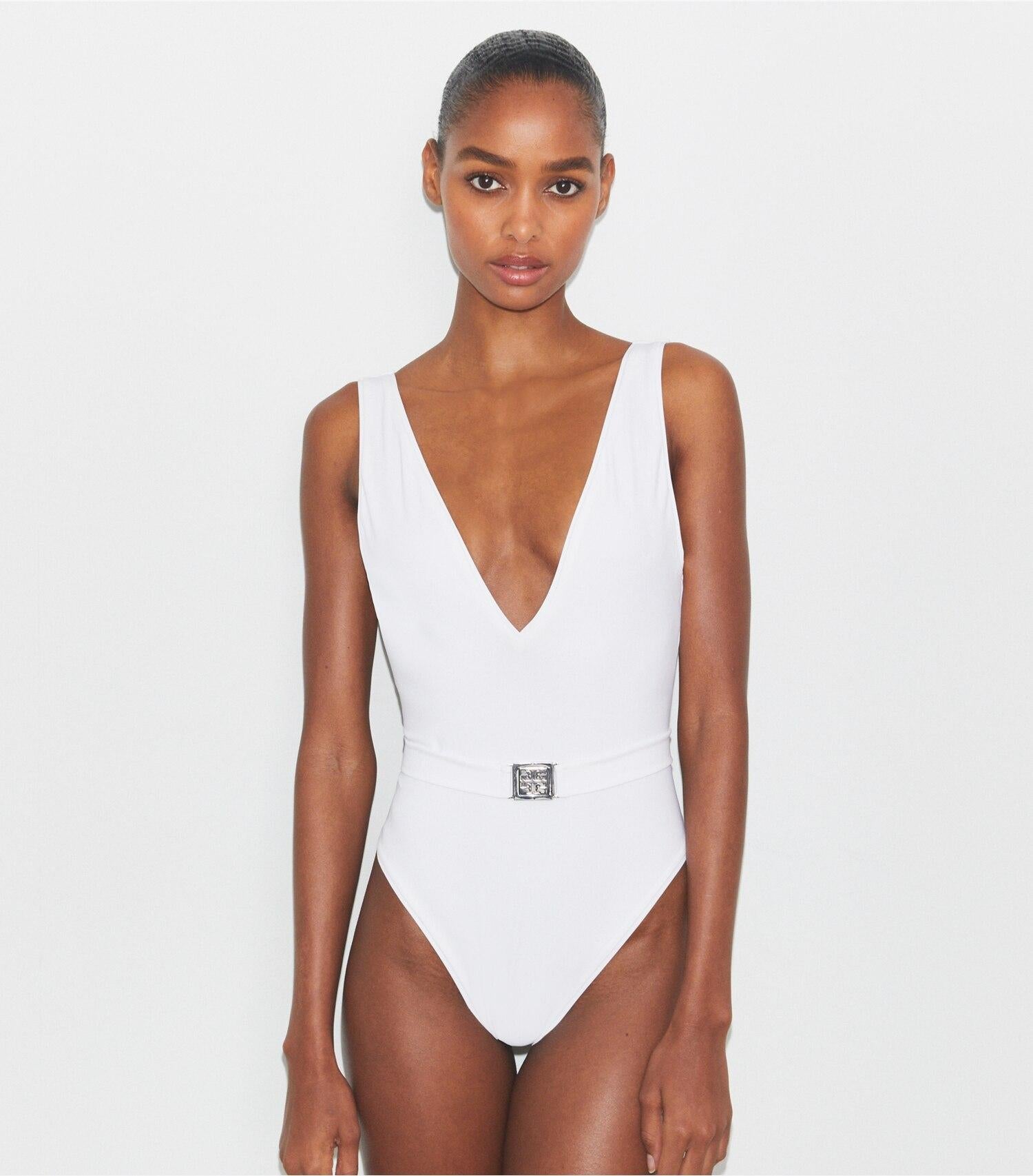 Belted Logo Swimsuit
