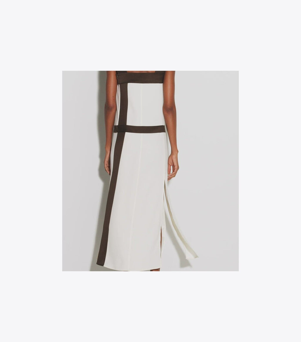 Colorblock Satin Dress