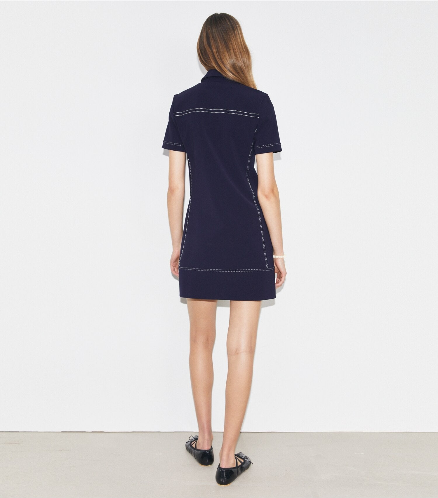 Pickstitch Stretch Polo Dress