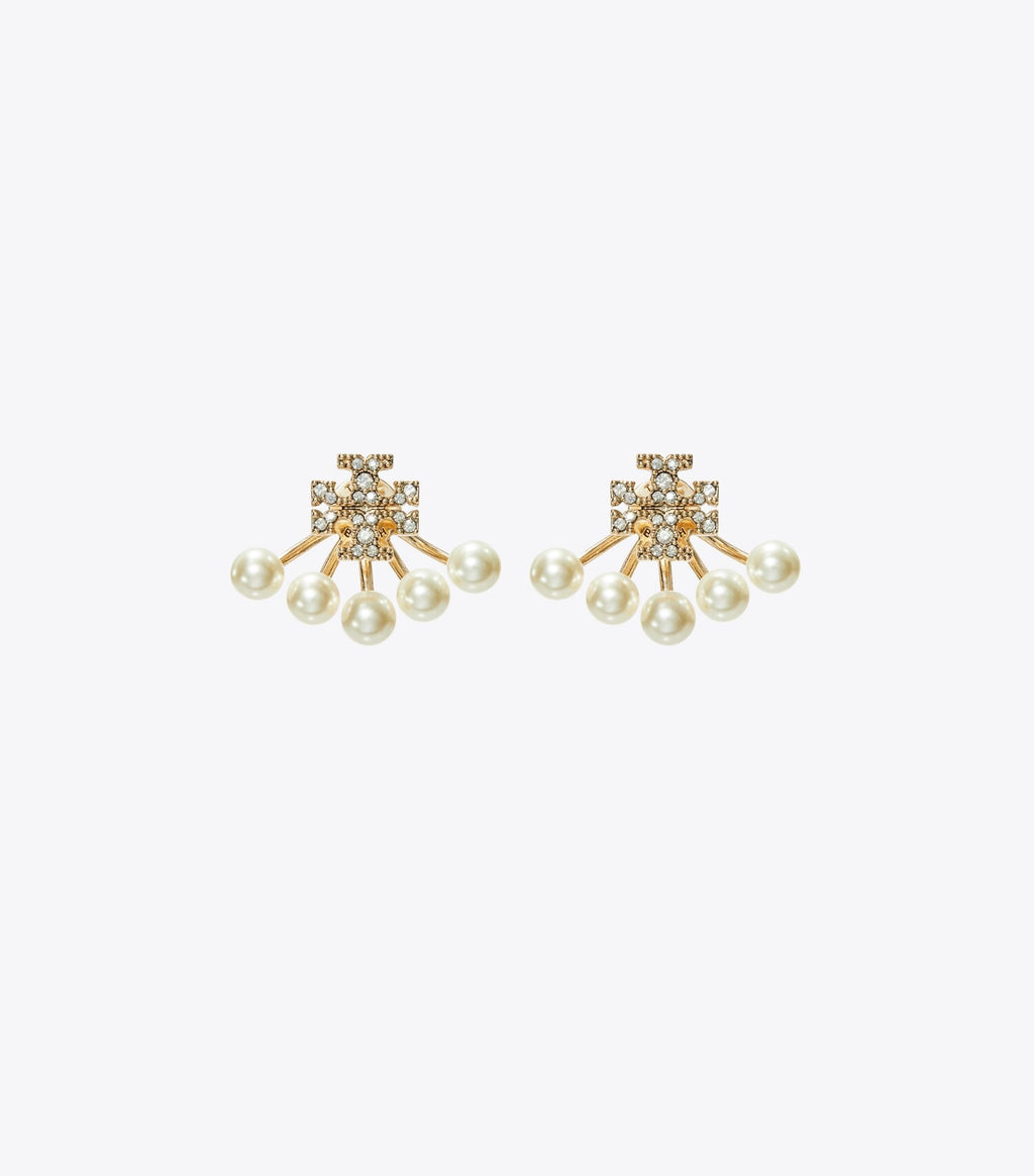 Kira Pearl Front-Back Earring