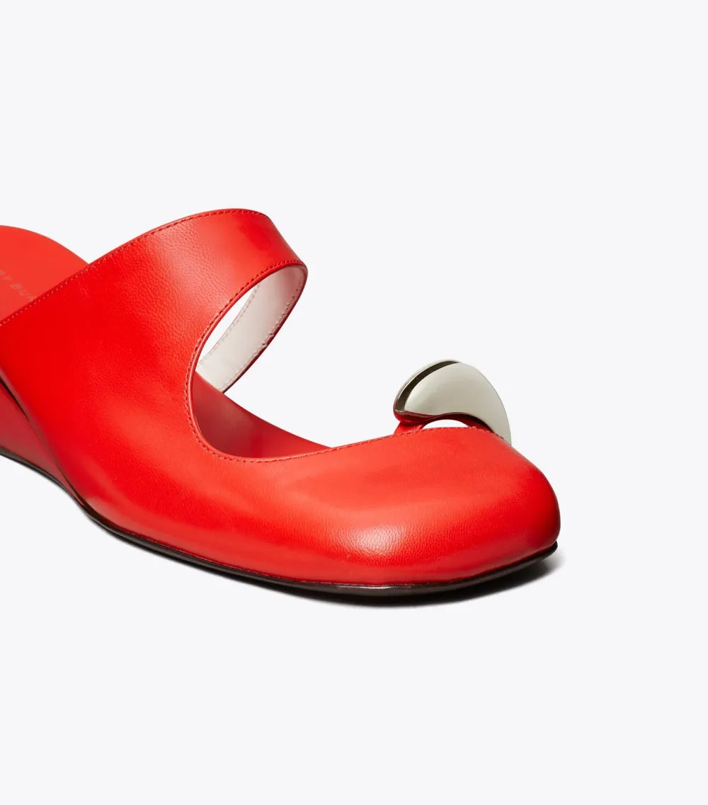Pierced Mule Wedge