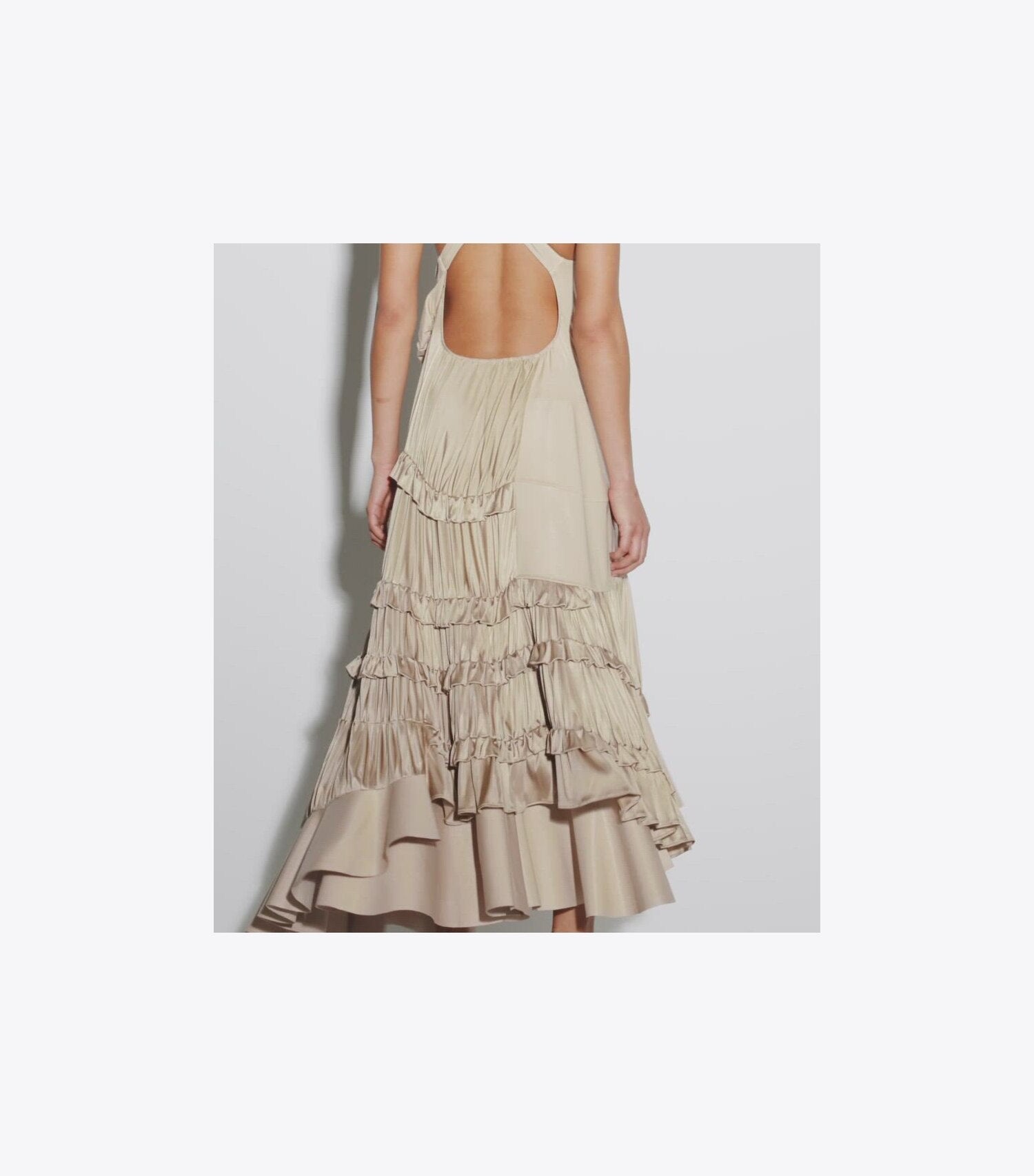 Liquid Jersey Ruffle Dress