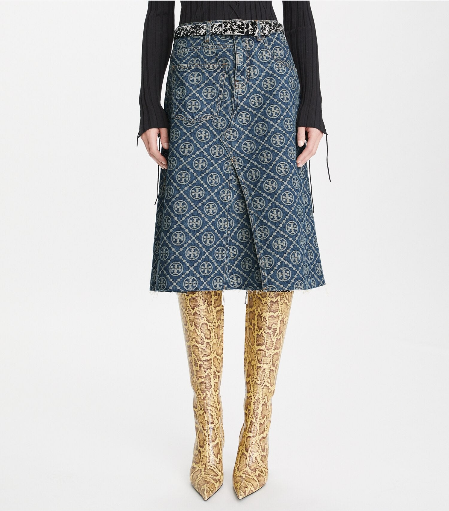 Deconstructed Denim Skirt
