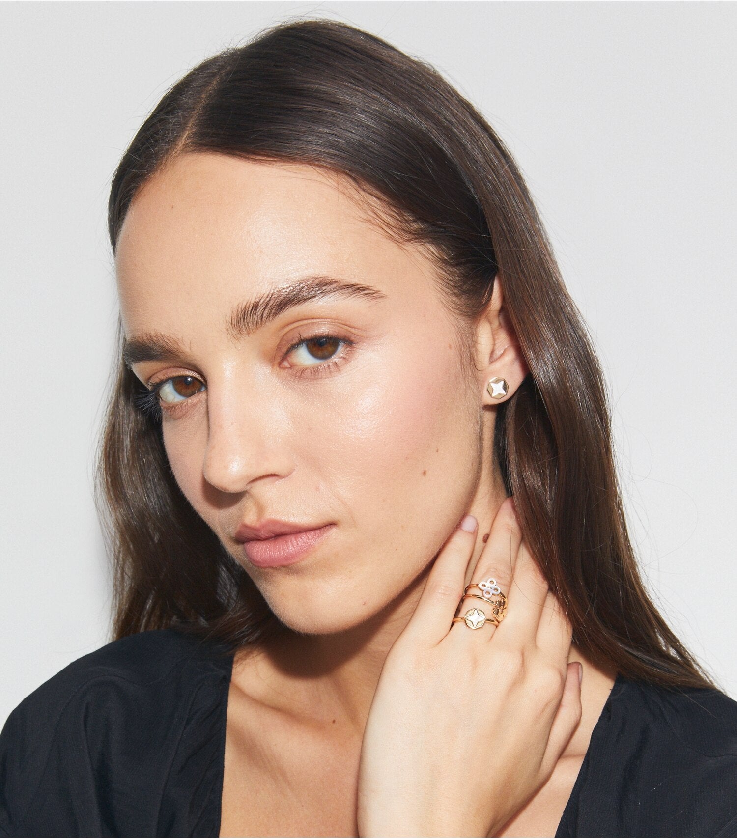 Mother-Of-Pearl Stud Earrings
