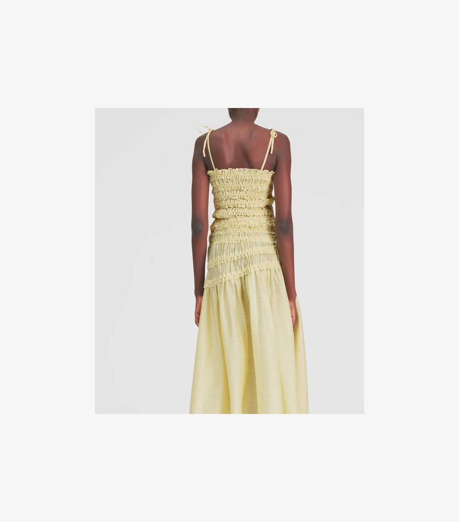 Smocked Viscose Skirt
