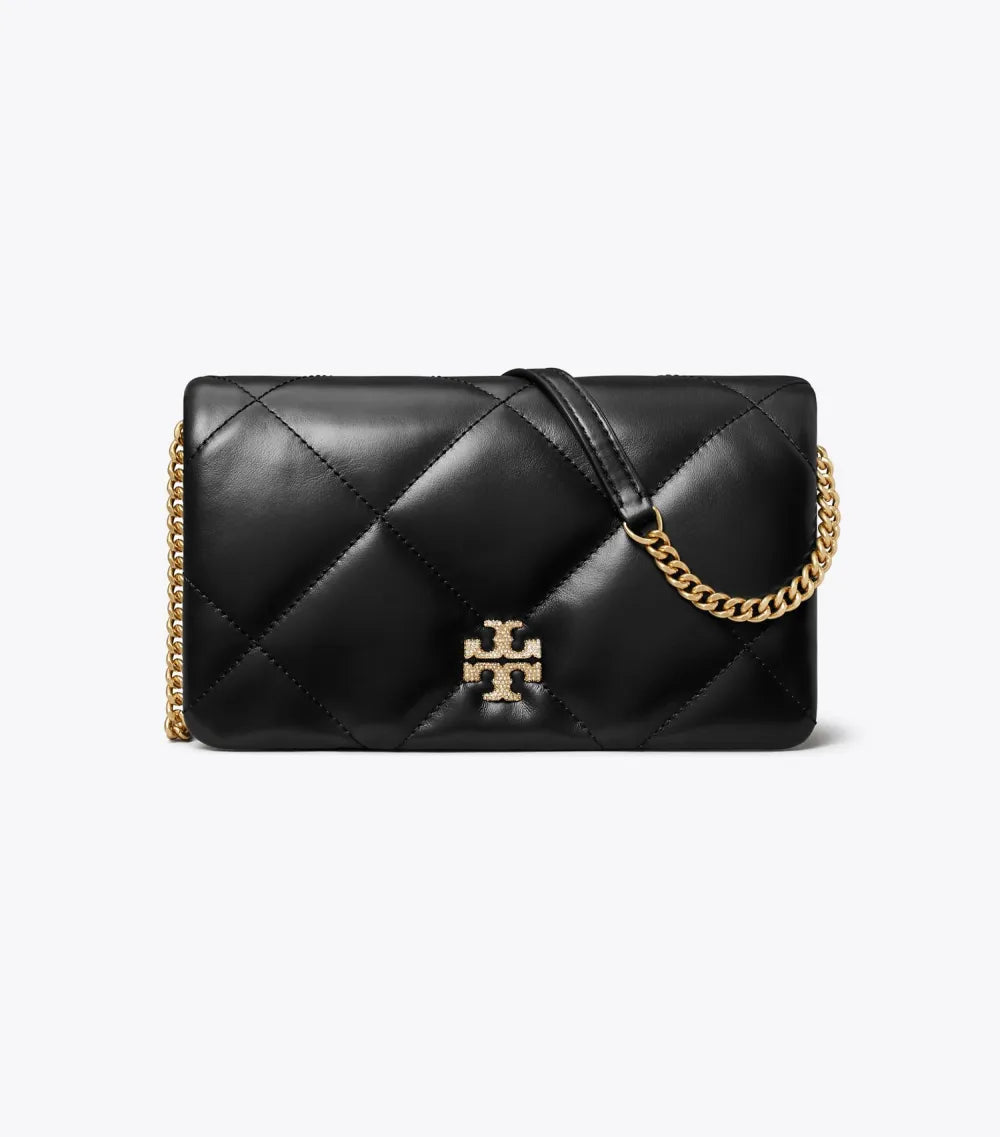 Kira Diamond Quilt Pavé Logo Crossbody