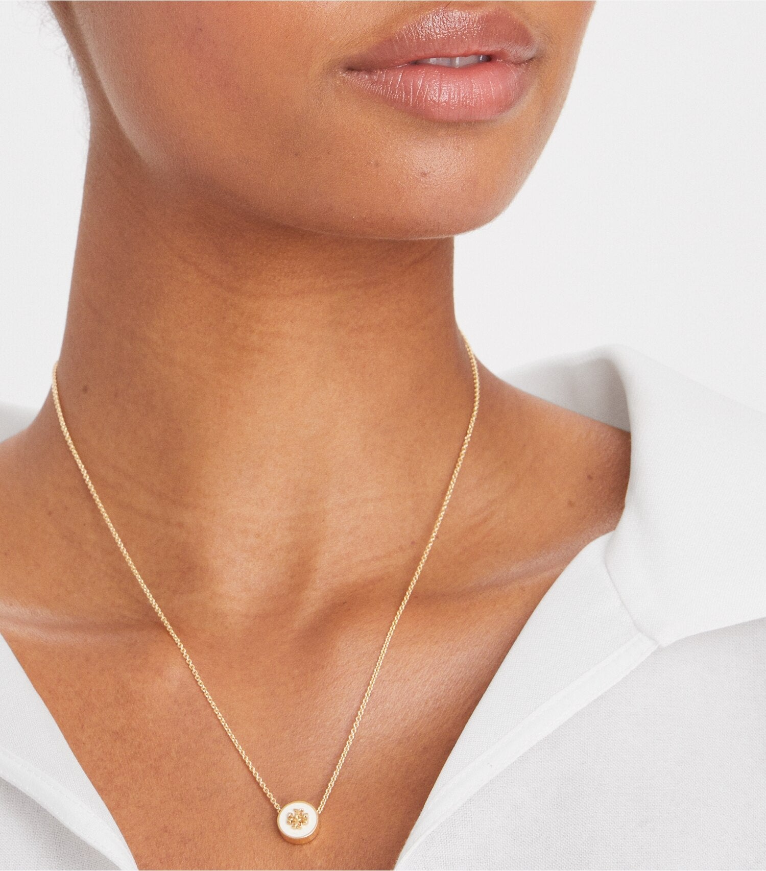 Kira Enamel Pendant Necklace