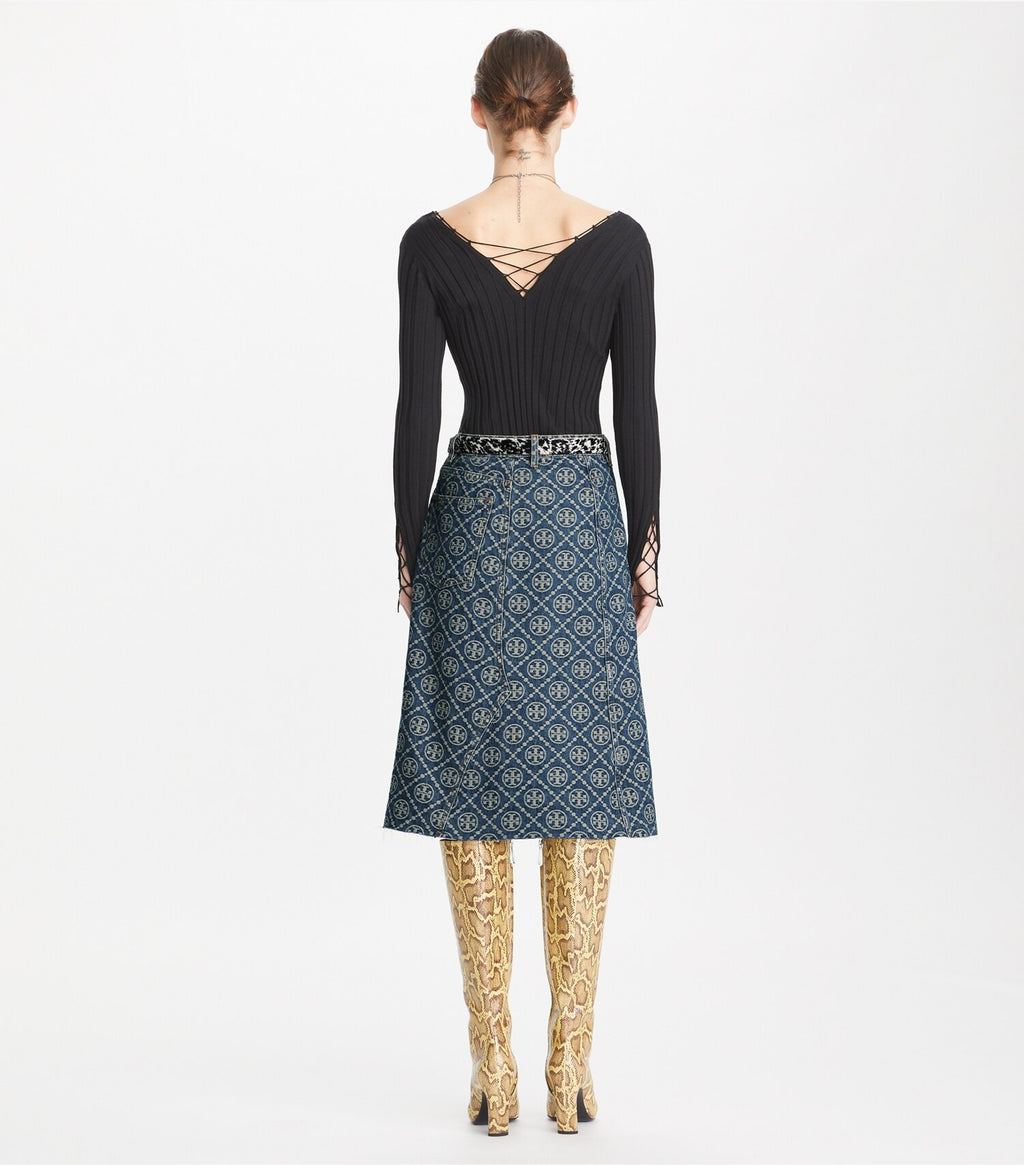 Deconstructed Denim Skirt