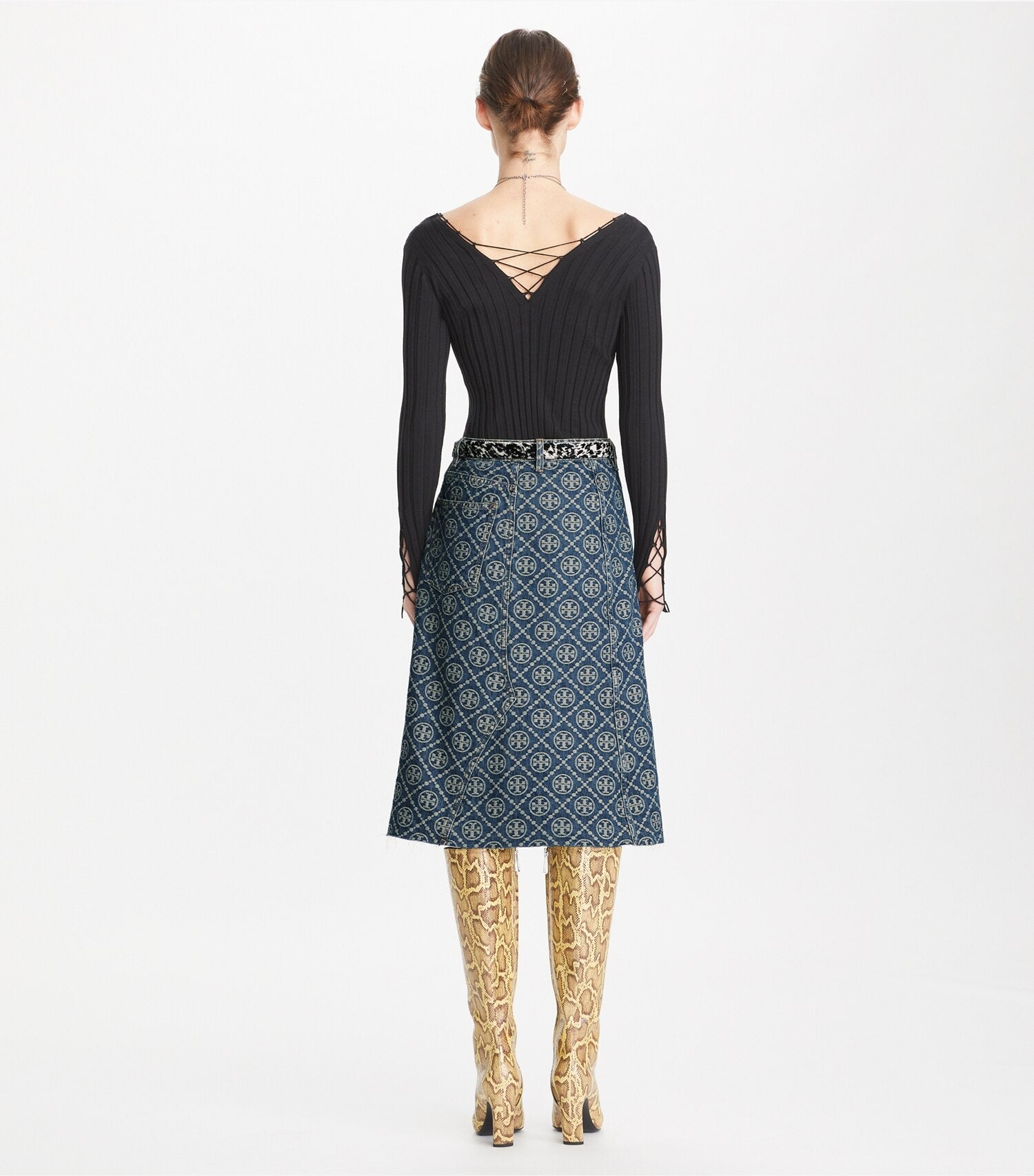 Deconstructed Denim Skirt