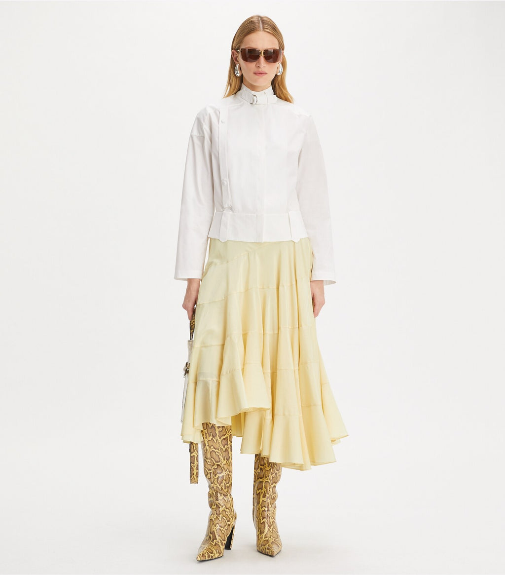 Flared Cotton Silk Skirt