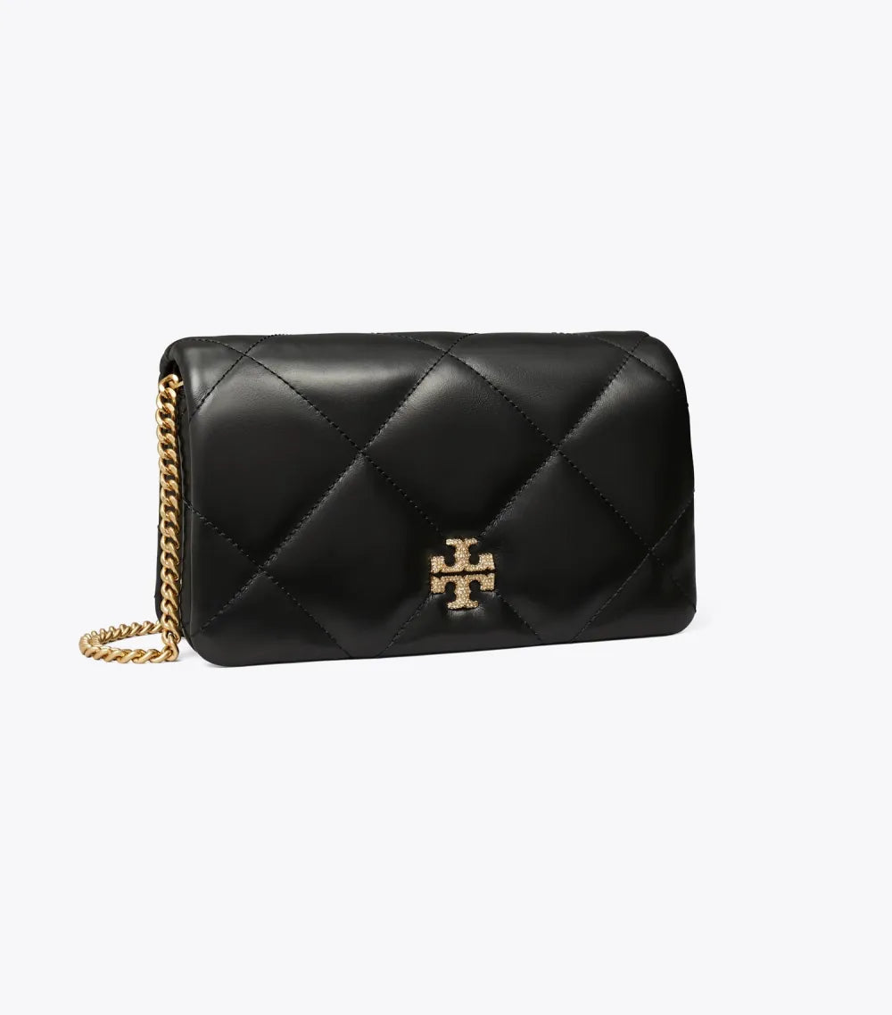 Kira Diamond Quilt Pavé Logo Crossbody