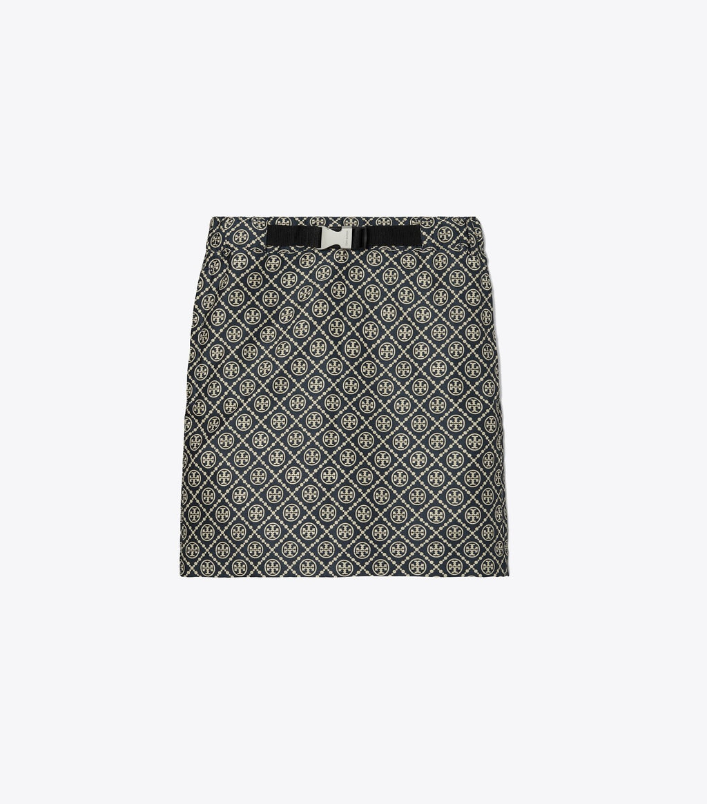 T Monogram Tech Jacquard Skirt