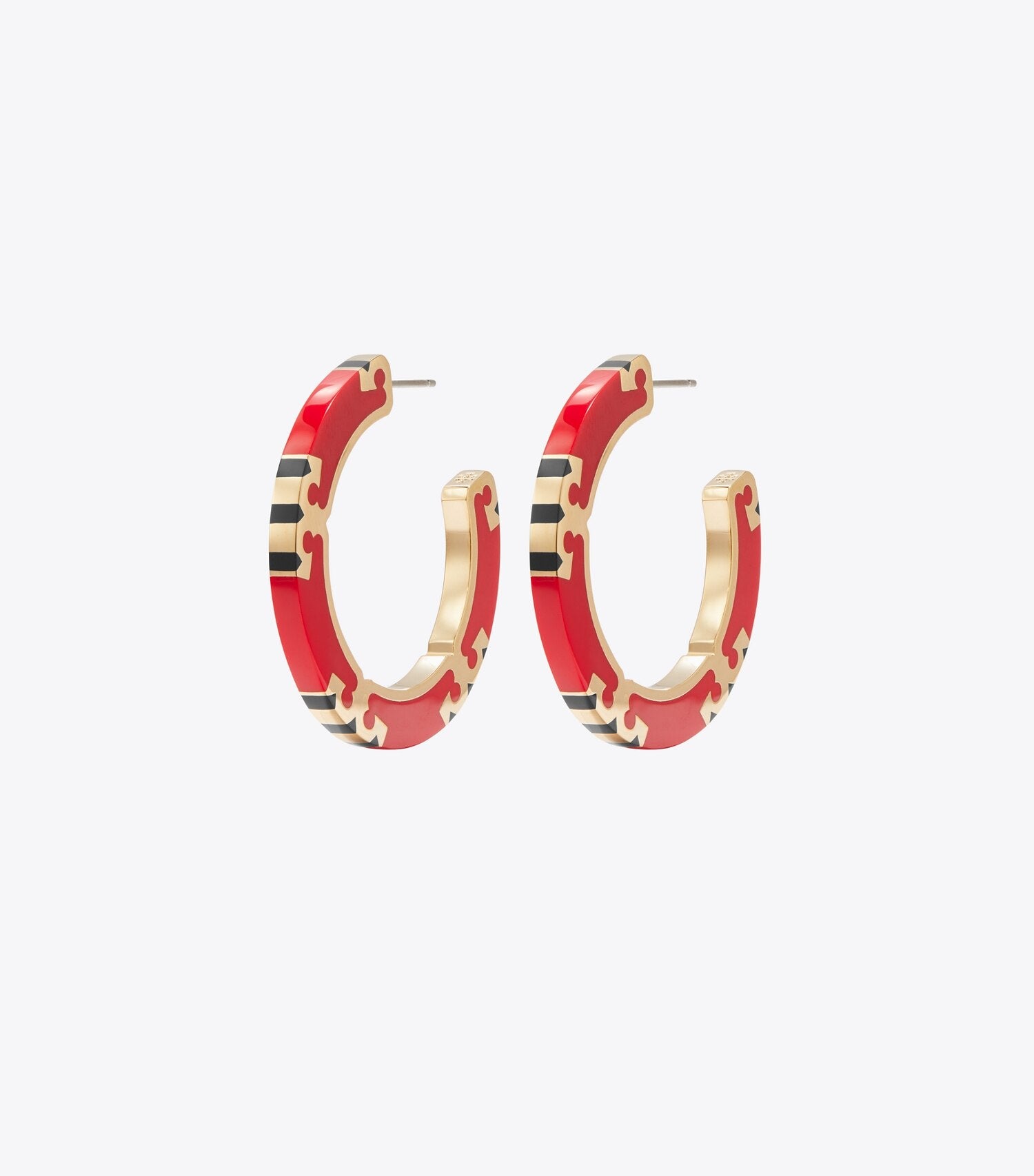 T Stripe Hoop Earrings