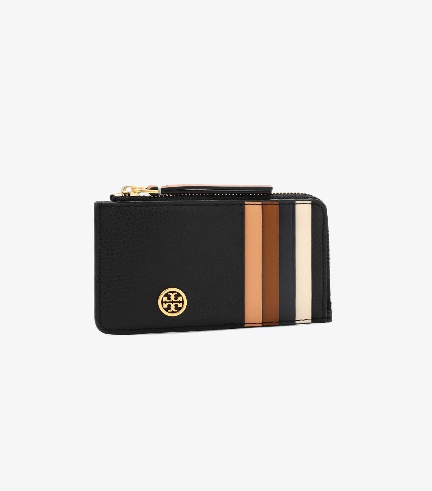 Robinson Pebbled Top-Zip Card Case