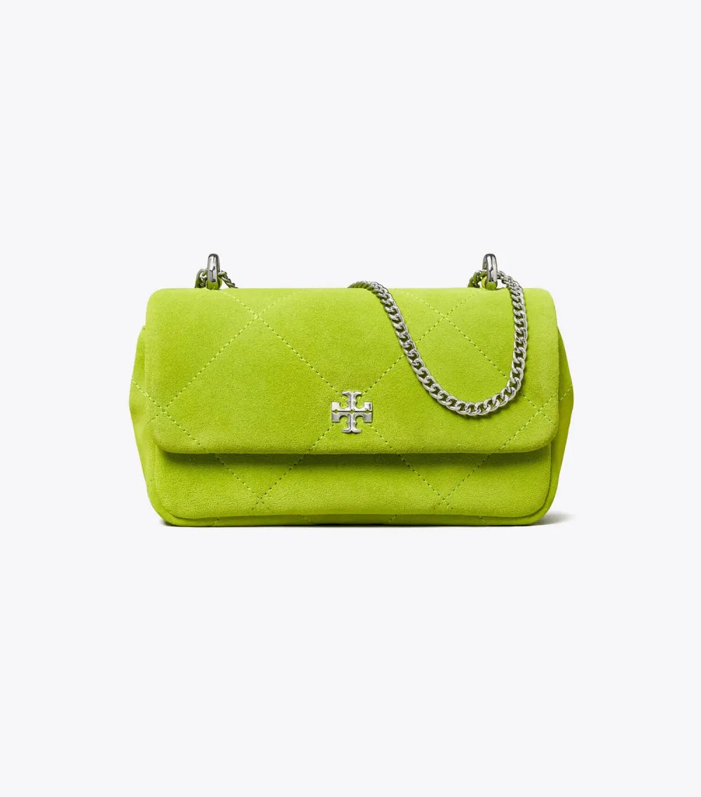 Mini Kira Diamond Quilt Suede Flap Bag