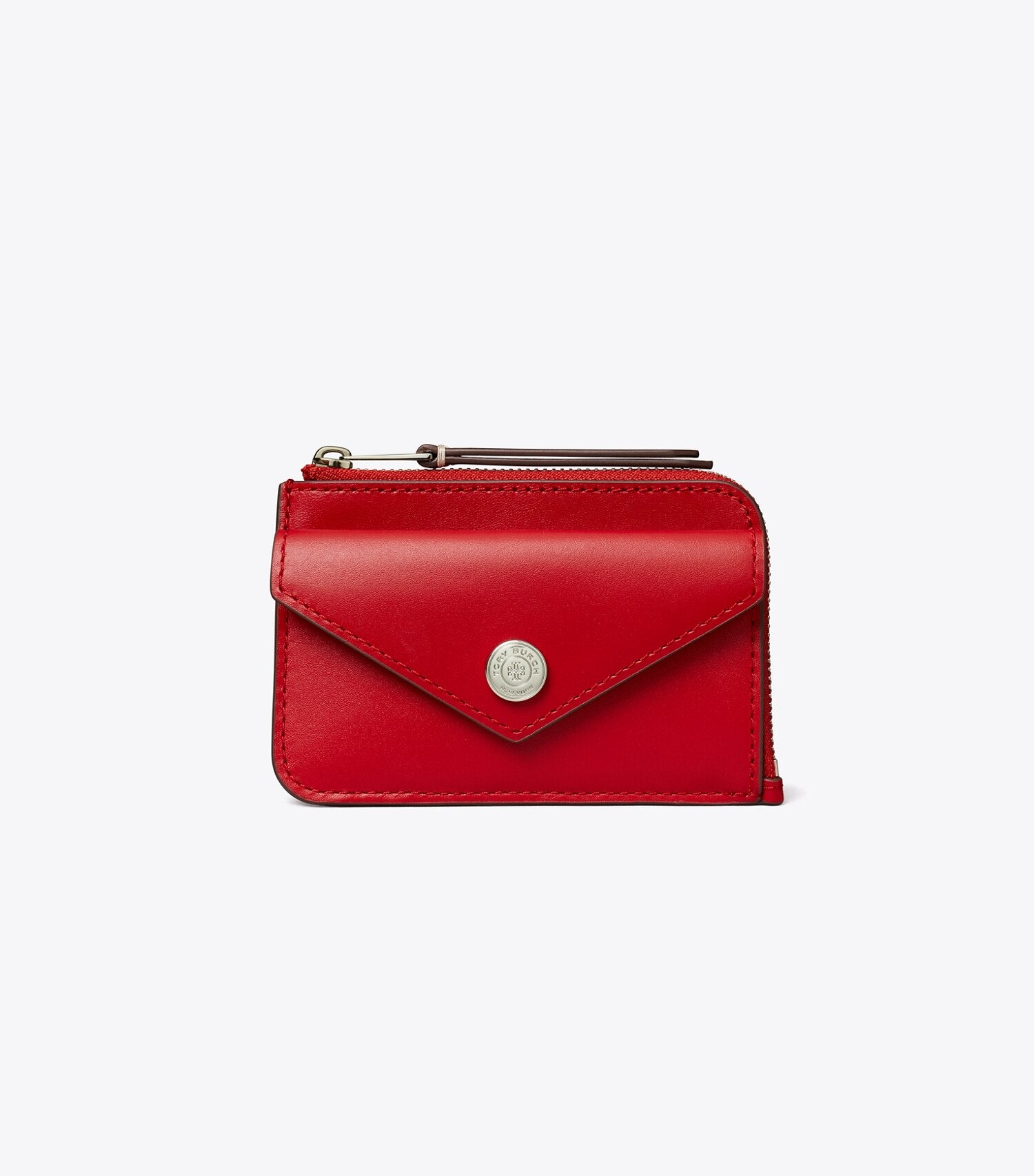 Leather Envelope Zip Card Case